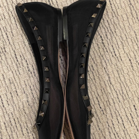 SOLD! Valentino Rockstud Mesh Ballet Flats - Picture 3 of 7